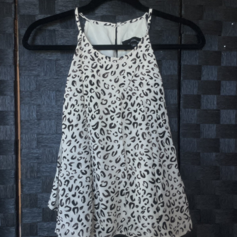 11 HONORE Tank Blouse Size 22 NWT Cropped Plus Size Curvy Animal Print Halter
